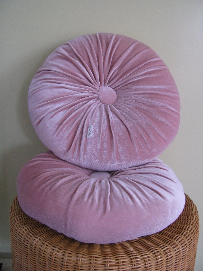SoleVito * 2 x roze * 40 cm rond * samen voor € 12.50, Rond, Ophalen of Verzenden, Zo goed als nieuw, Sierkussen