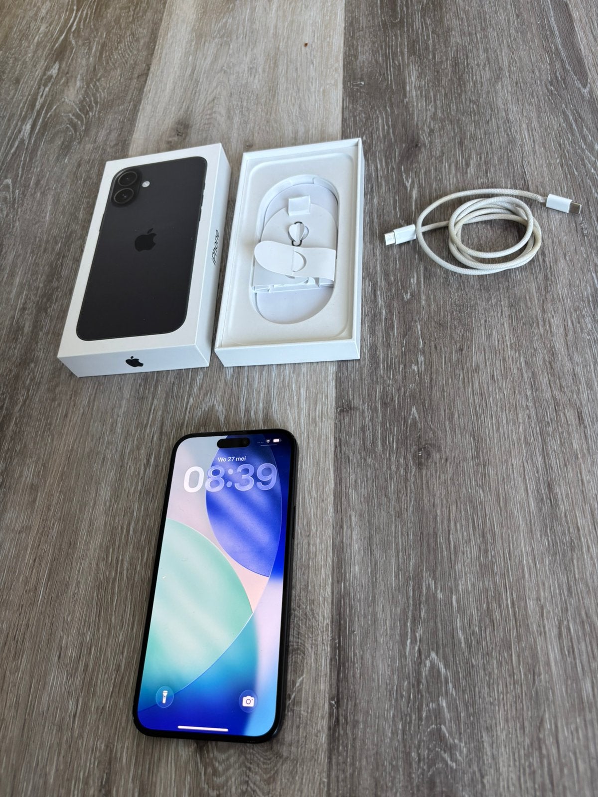 Apple iPhone 16 Plus 128GB Alles Origineel + Doos + Lader, Ophalen of Verzenden, 95 %, 128 GB, IPhone 16 Plus