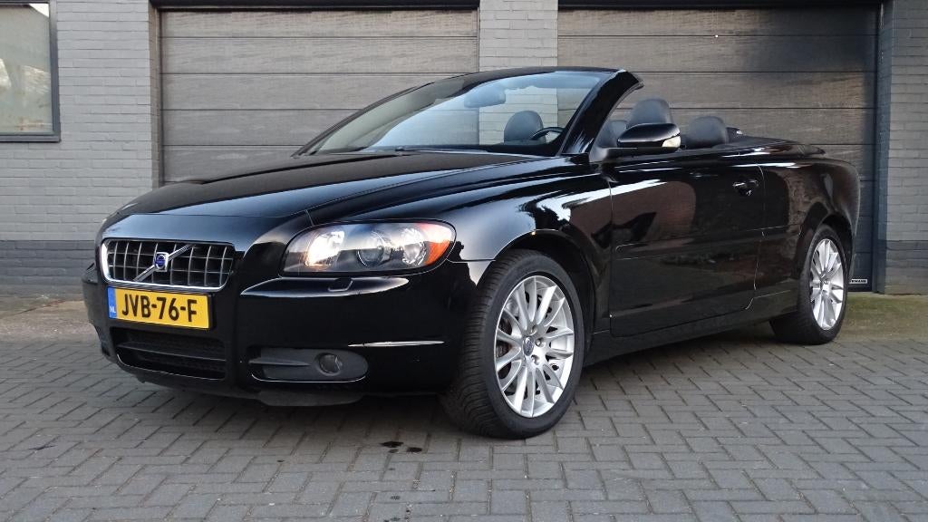 Volvo C70 2.5 T5 SUMMUM, Geartronic CH import APK 2027, Auto's, C70, Zwart, Cabriolet, Bedrijf