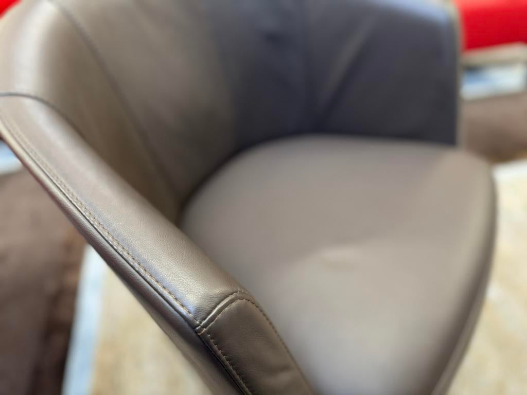 Nieuw Rolf Benz Club fauteuil bruin leer Design stoel, Nieuw, Ophalen of Verzenden, Rolf Benz, 50 tot 75 cm