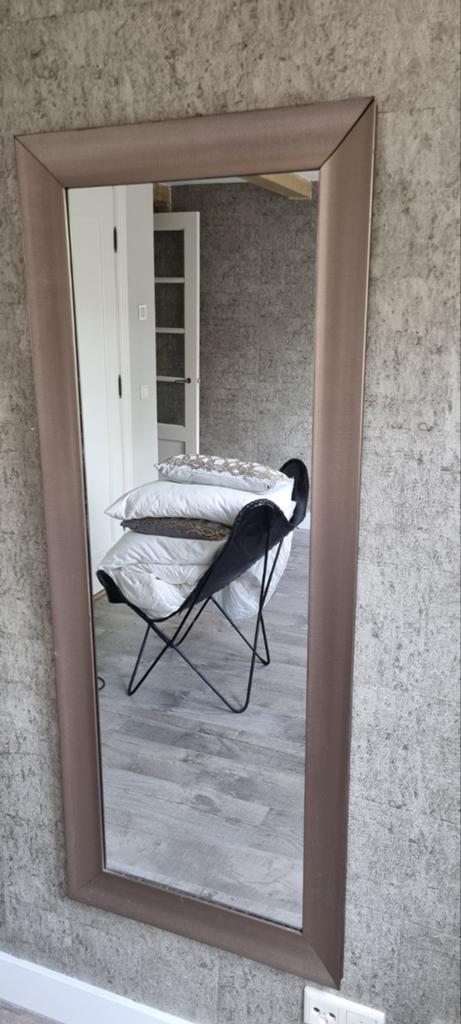 passpiegel brons 60x 150, Huis en Inrichting, Woonaccessoires | Spiegels, Ophalen of Verzenden, Zo goed als nieuw, Rechthoekig