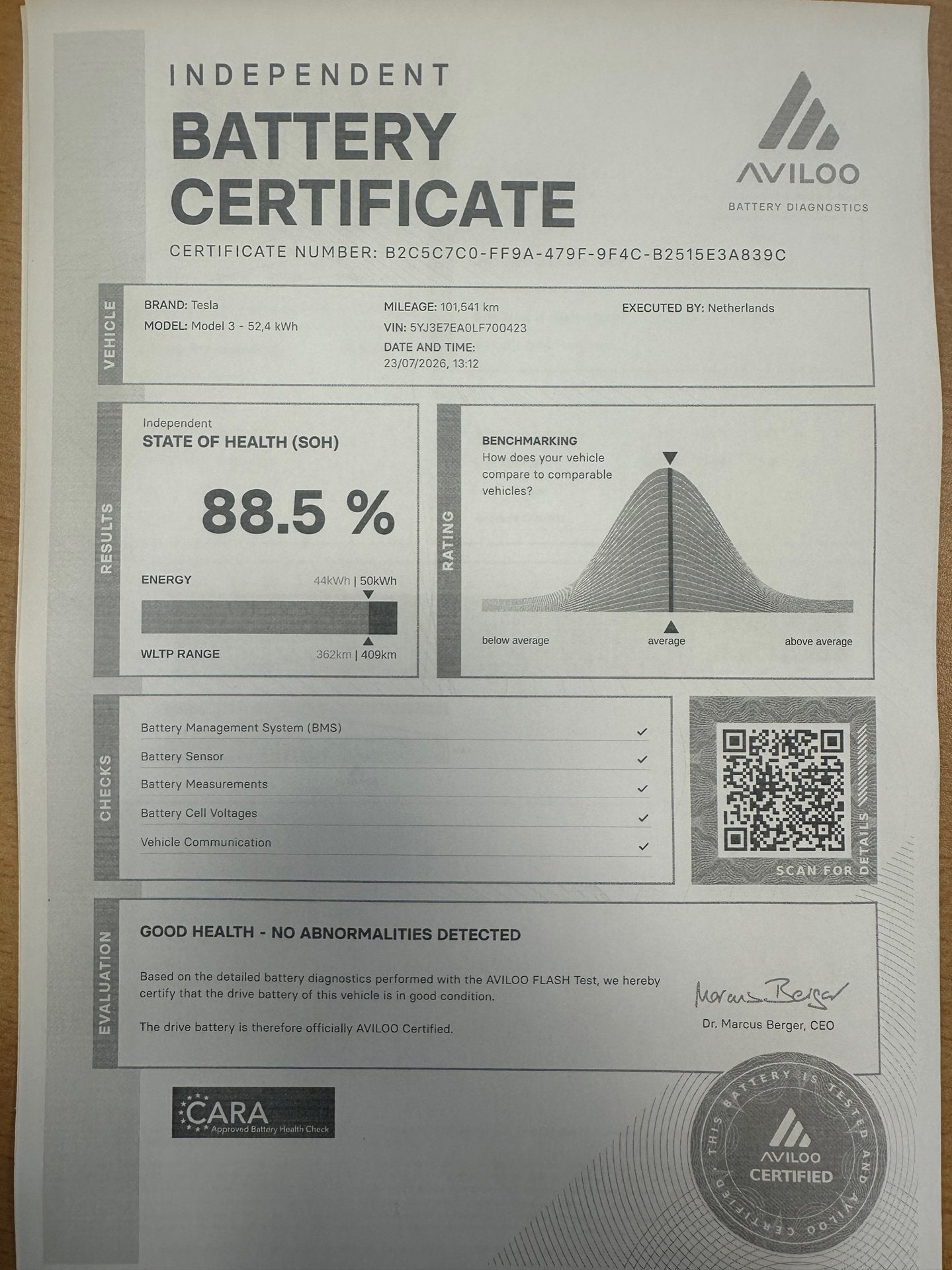 Tesla Model 3 Standard RWD Plus 60 kWh SOH 88.5%, Automaat, 238 pk, Achterwielaandrijving, Gebruikt