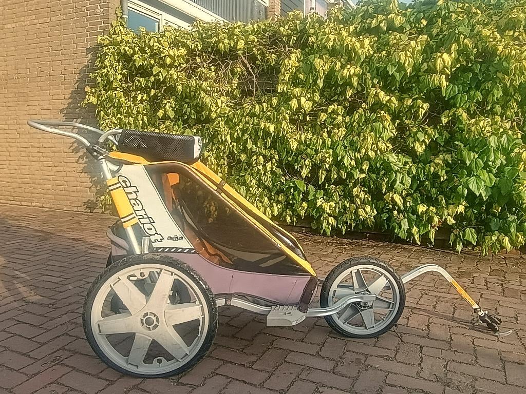 kind transport systeem: fiets en standkar in een., Fietsen en Brommers, Fietsaccessoires | Aanhangers en Karren, Ophalen, Gebruikt