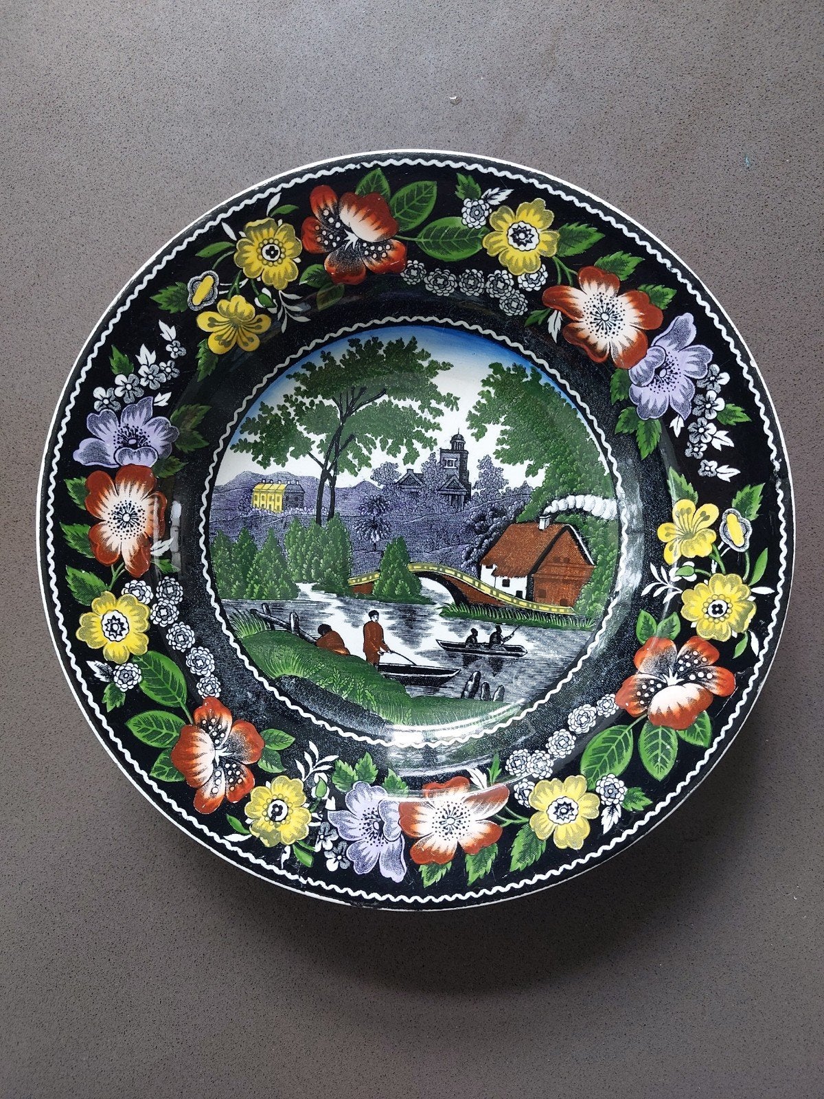 Decoratief Wandbord "Wilderose" Made in Holland, Antiek en Kunst, Ophalen of Verzenden