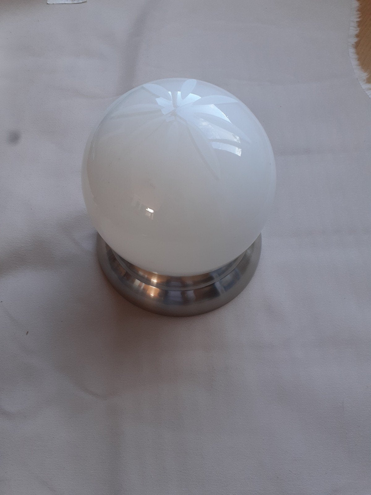 Plafondlamp glas/rvs (Lillholmen), Ophalen, Overige stijlen, E27 (groot), Wit