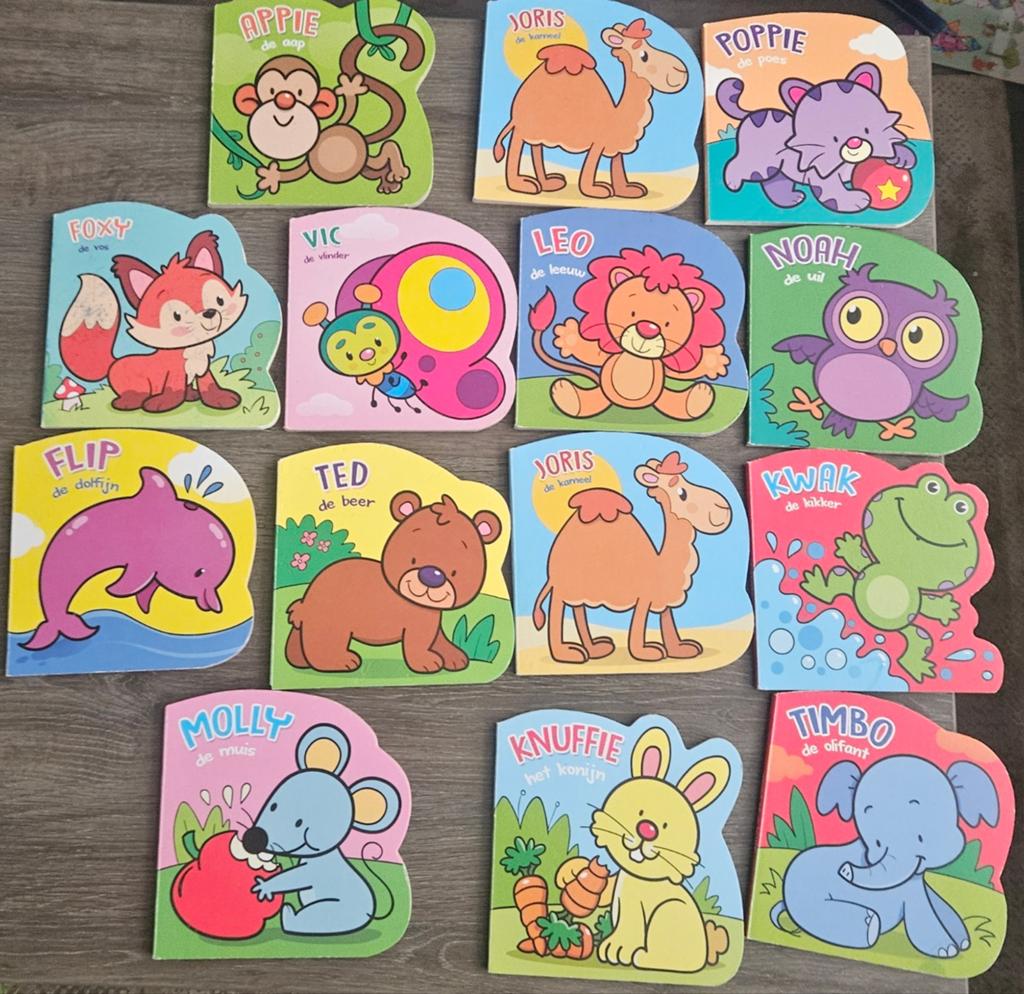Peuterboekjes dieren 14 stuks, Boeken, Kinderboeken | Baby's en Peuters, Ophalen of Verzenden, Gelezen