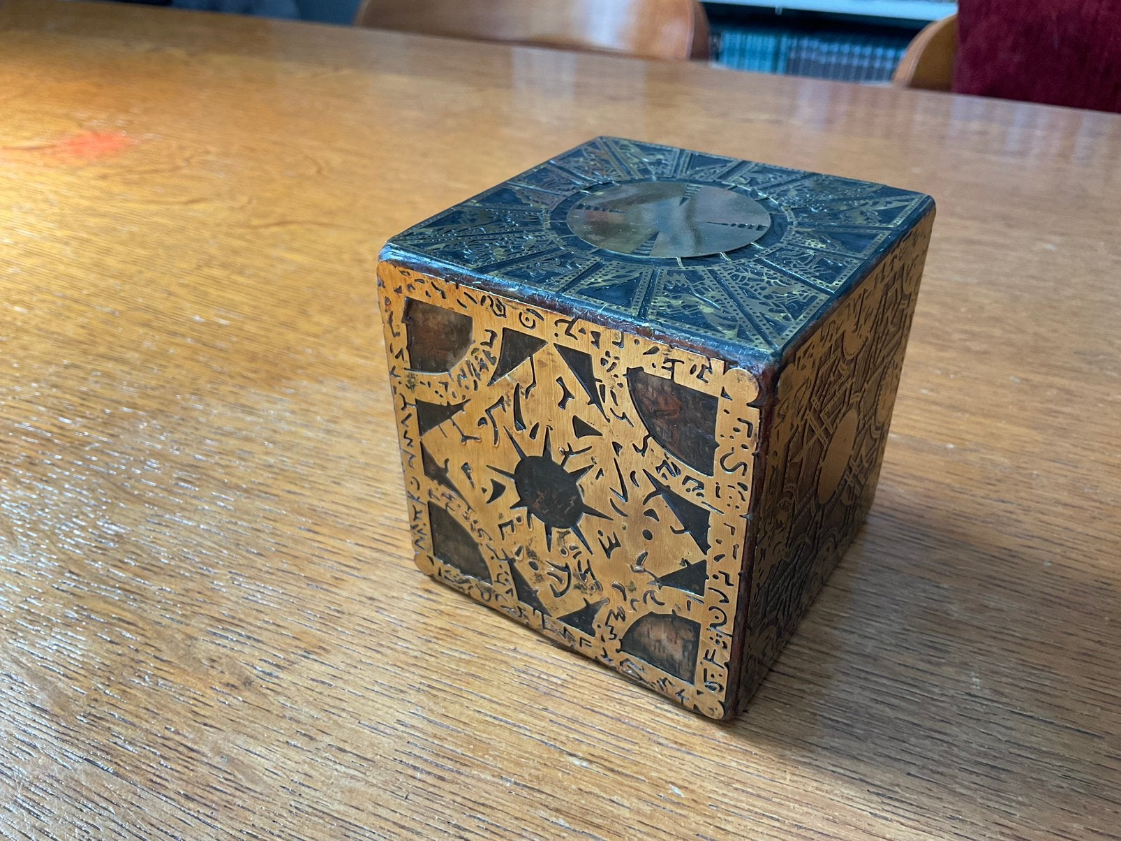 Puzzelbox hellraiser, Ophalen of Verzenden, Gebruikt, Film, Beeldje, Replica of Model