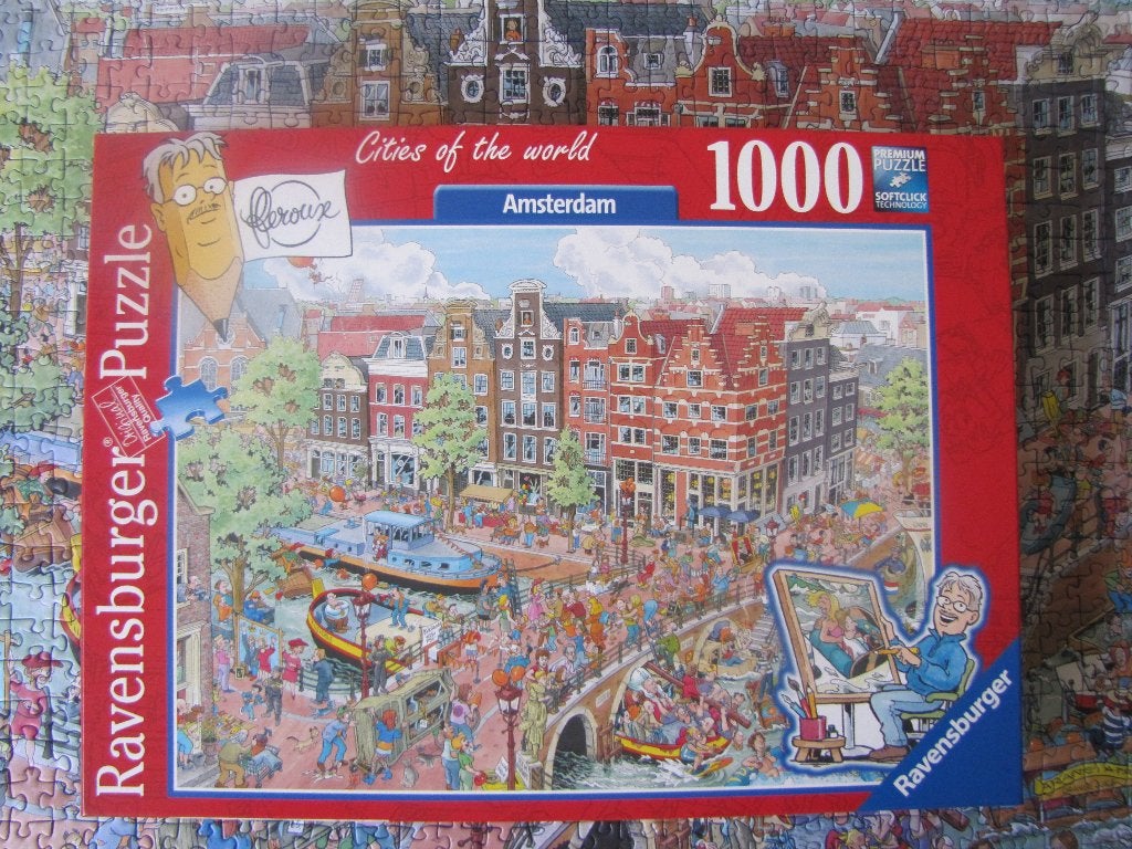 legpuzzel stad Amsterdam, Ophalen, 500 t/m 1500 stukjes, Zo goed als nieuw