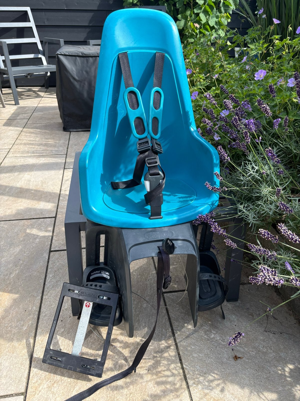 Bobike Achterzitje Fiets - Turquoise, Fietsen en Brommers, Fietsaccessoires | Fietsstoeltjes, Achterzitje, Ophalen, 15 t/m 25 kg