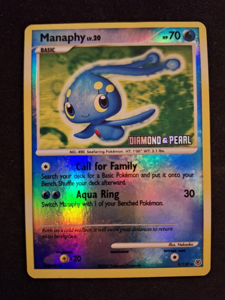 Manaphy Lv.20 #9 (Burger King Promo), Verzenden, Gebruikt, Losse kaart
