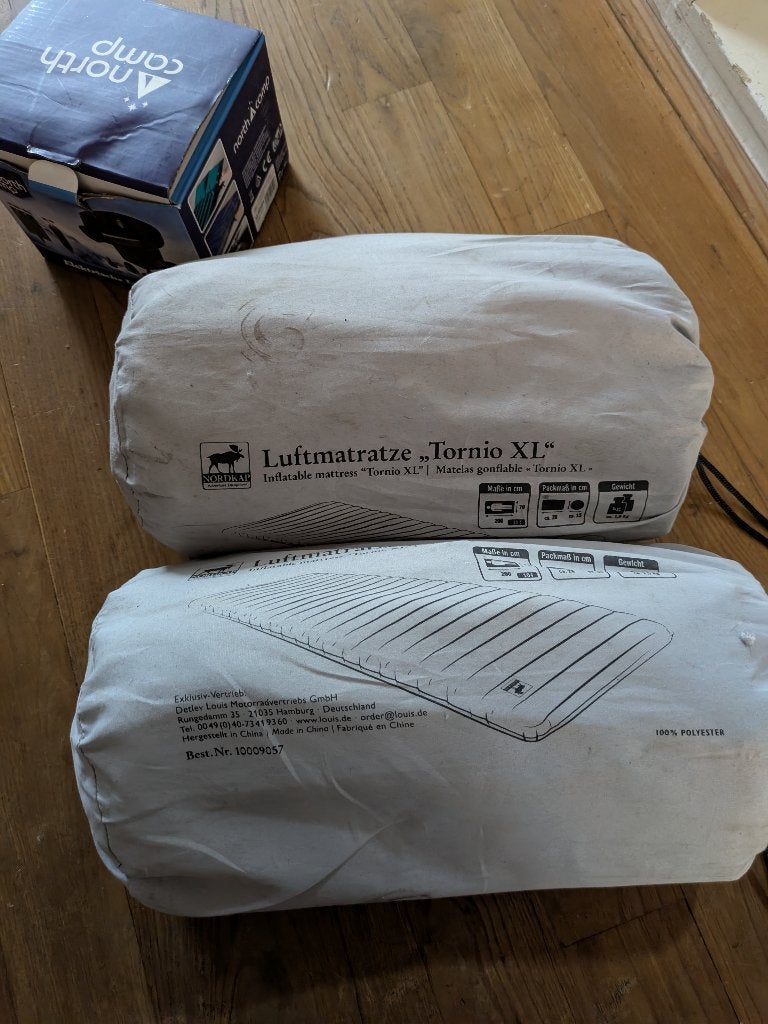 2 Maal, Louis Norkap Tornio Luchtbed met kleine compressor., Ophalen of Verzenden, Zo goed als nieuw, 1-persoons