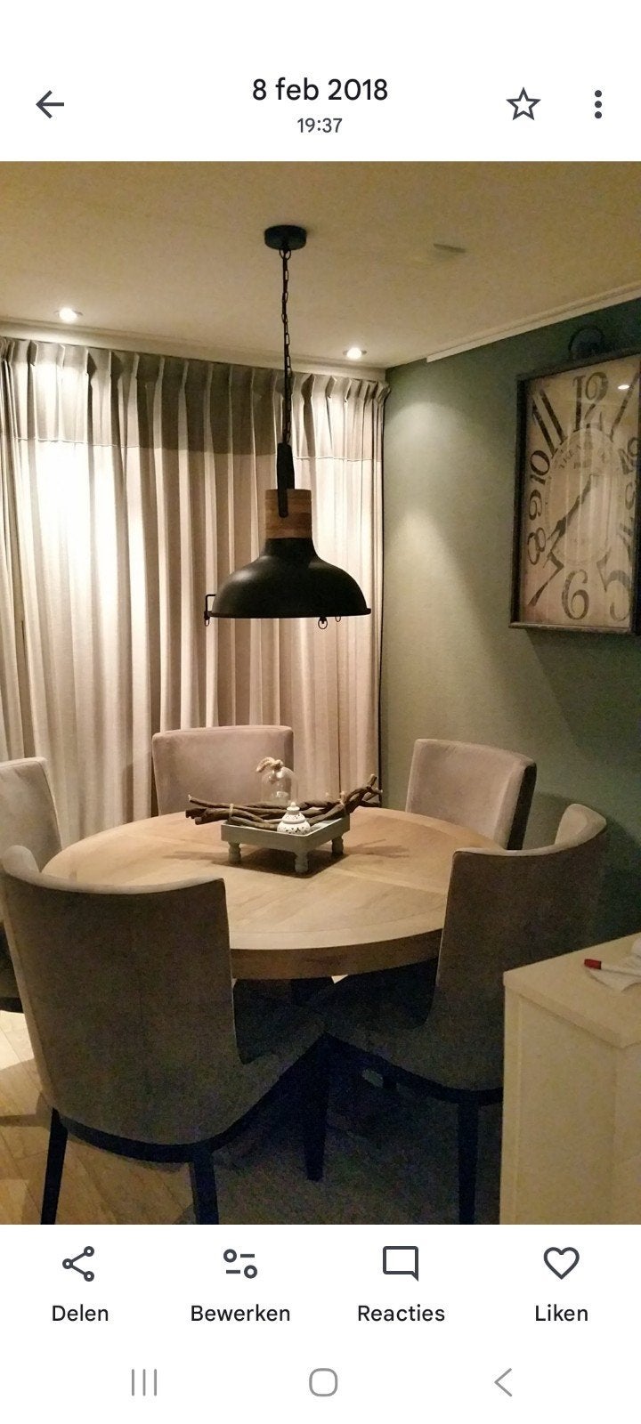 industriële lamp eetkamer, Ophalen, Overige typen, Zo goed als nieuw, Zwart