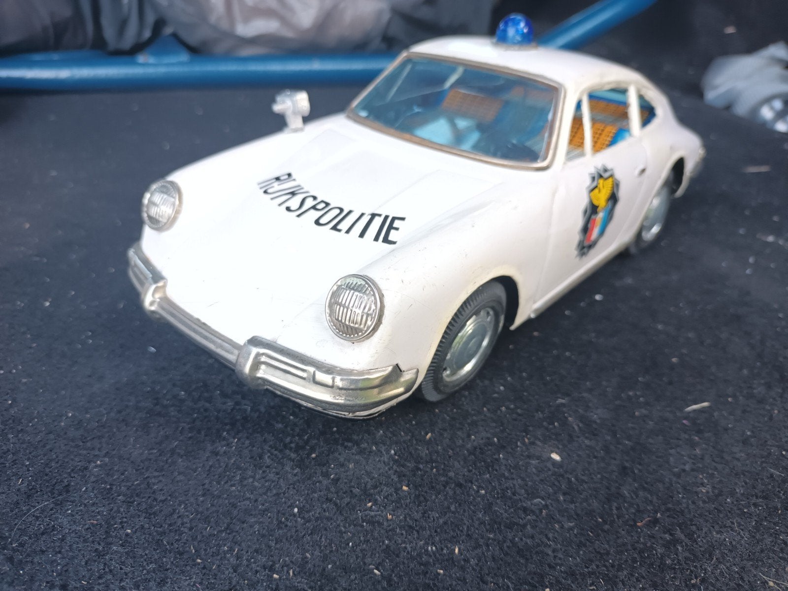 Blikken speelgoed. Porsche 912s. Rijkspolitie. Bandai japan, Ophalen of Verzenden