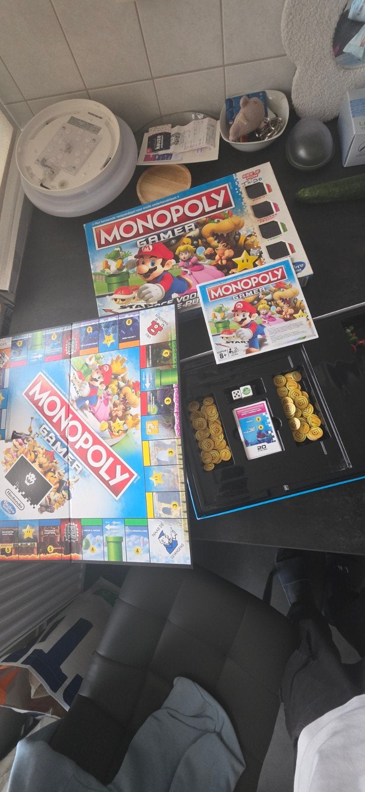 Monopoly Gamer Bordspel - Mario gamer Editie, Drie of vier spelers, Ophalen, Zo goed als nieuw, Hasbro