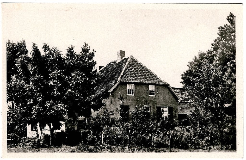 Zwanenburg (NH) boerderij, ongelopen, uitgave Konings,, Verzamelen, Ansichtkaarten | Nederland, Verzenden, 1940 tot 1960, Gelopen