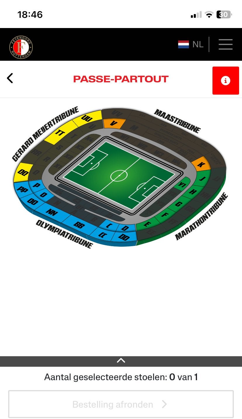 Feyenoord passé partout, Overige typen, Eén persoon, Oktober, Europa of Champions League