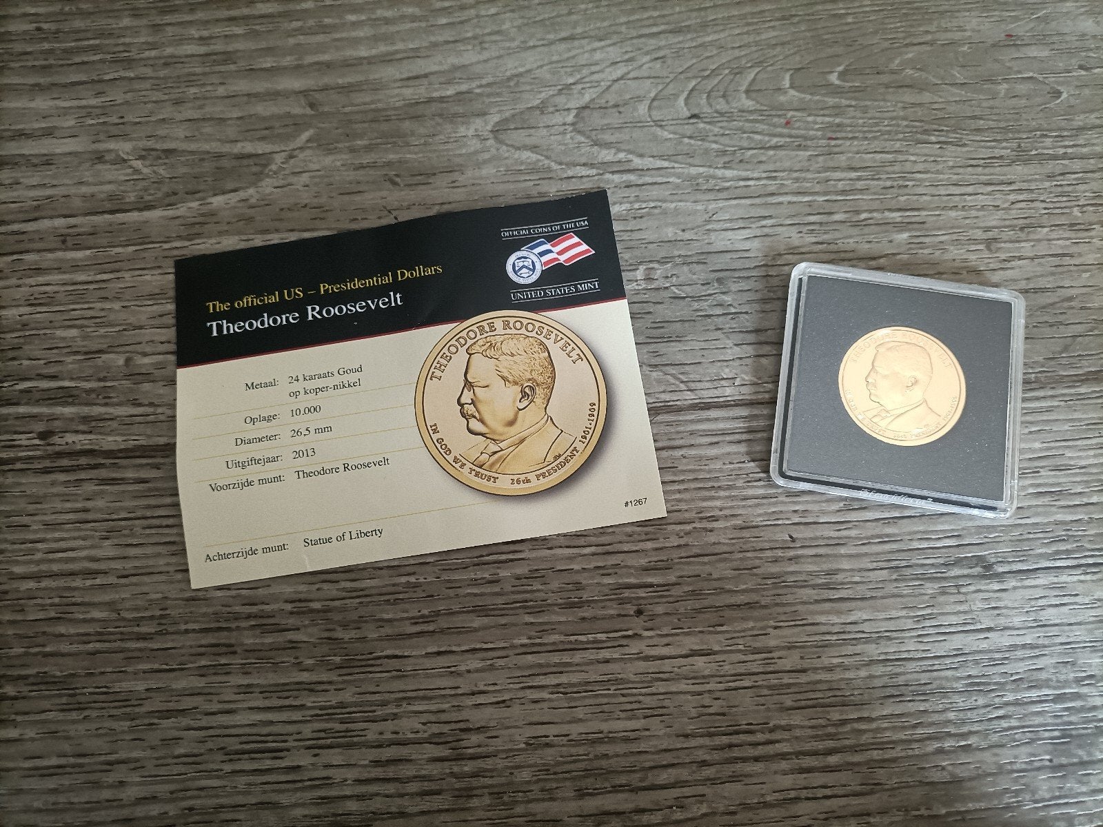 🪙🪙theodore roosevelt dollar🪙🪙, Verzenden, Losse munt