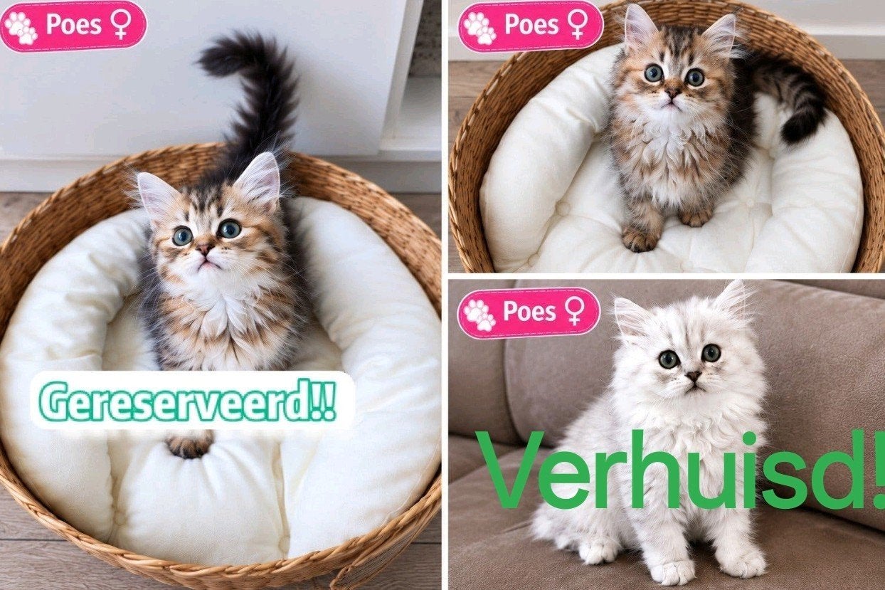 Prachtige Brits langhaar kittens zoeken een nieuw thuis!, Dieren en Toebehoren, Meerdere dieren, Ontwormd, 0 tot 2 jaar