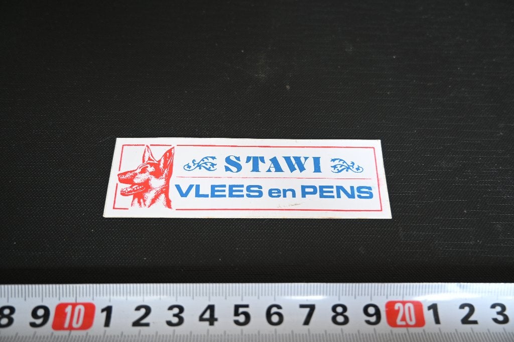sticker STAWI Vlees en Pens, Ophalen, Zo goed als nieuw