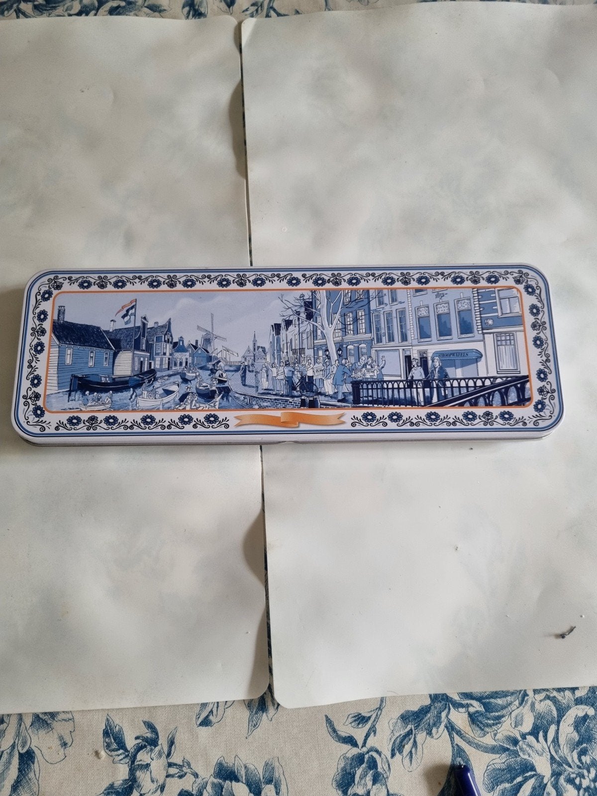Heel leuk Delfs blauwe ogend blikje te gebruiken voor..., Ophalen of Verzenden, Nieuw, Overige