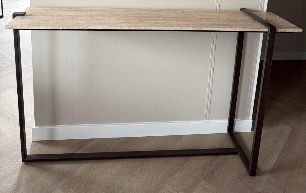 Console tafel travertinlook | Sidetable | Design | Outlet, Ophalen, 3194DD, Overige materialen, Selyn Interior
