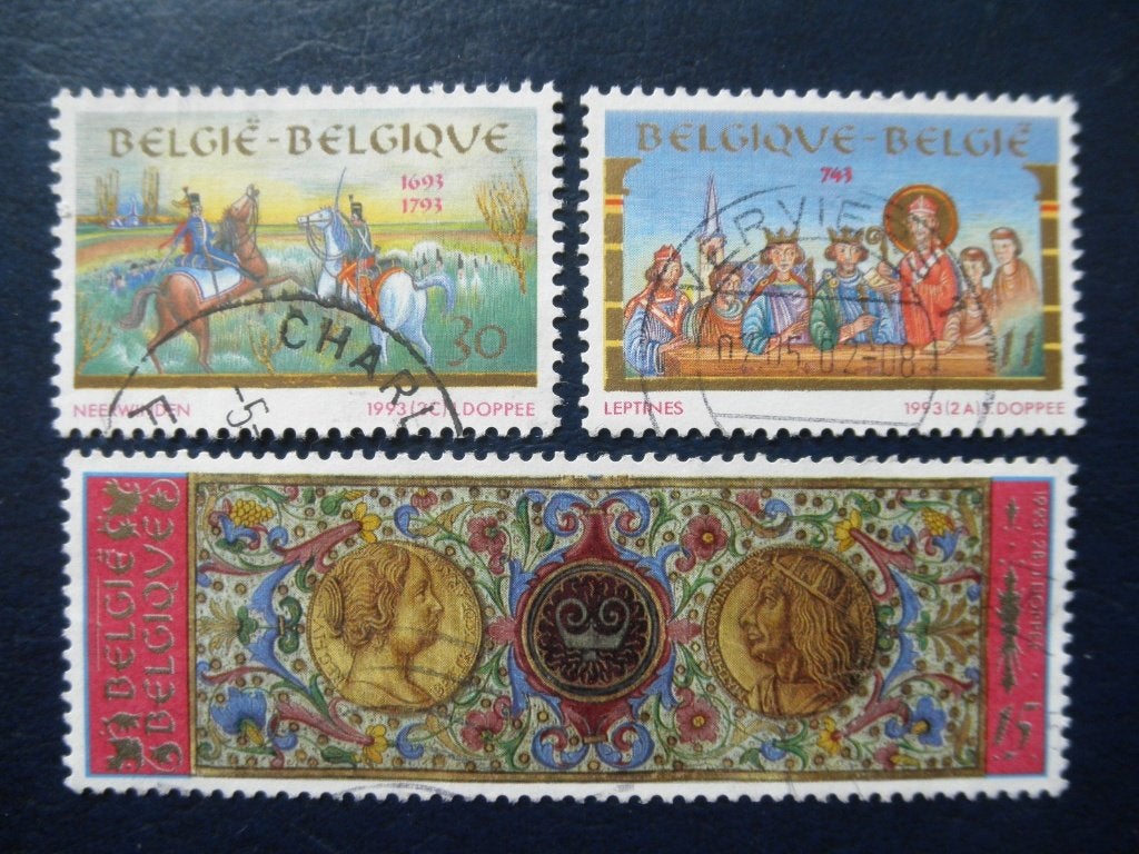 Postzegels België 1993 geschiedenis - cw. 1,00., Ophalen of Verzenden, Gestempeld