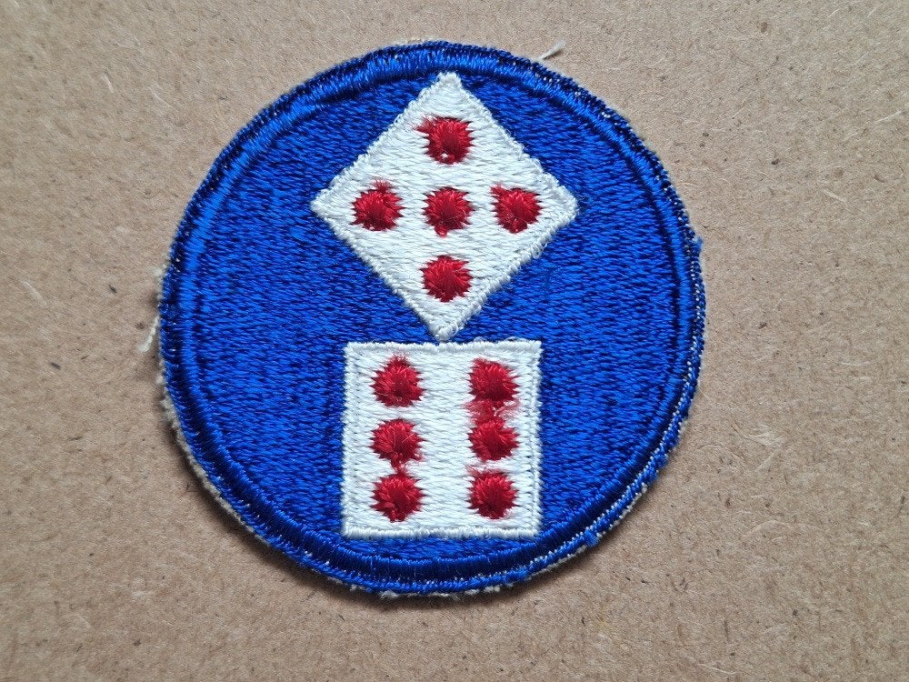 WWII US 11th Corps patch large dots, Verzenden, Amerika, Embleem of Badge