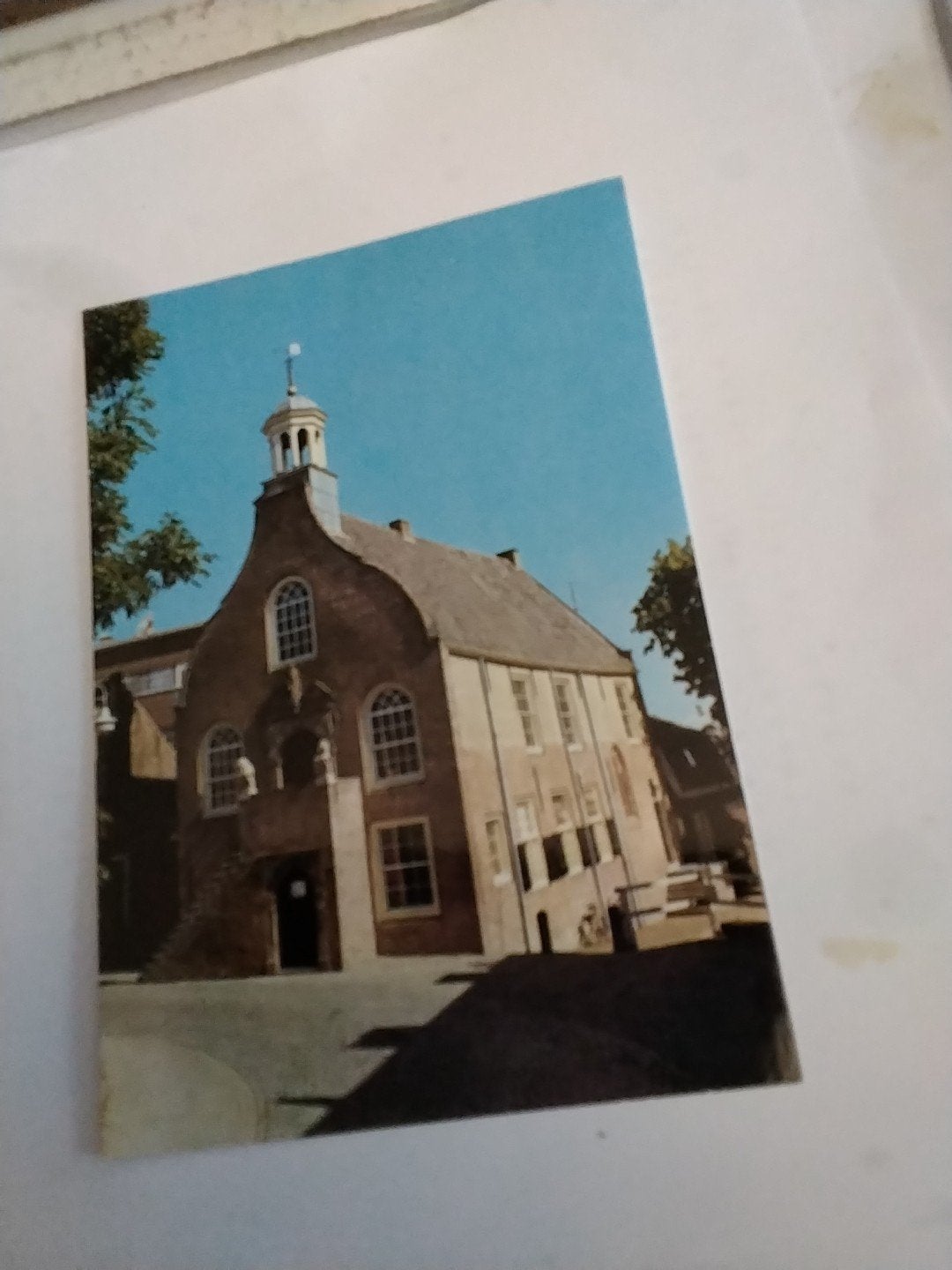 Oude Ansichtkaart Geervliet Raadhuis, Ophalen of Verzenden, 1960 tot 1980, Ongelopen, Zuid-Holland