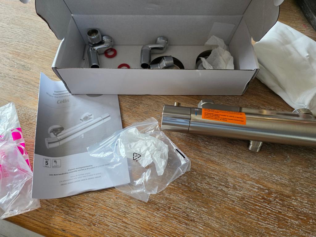 Atlantic Colin thermostatische douchemengkraan RVS nieuw, Ophalen of Verzenden, Nieuw, Rvs, Douche