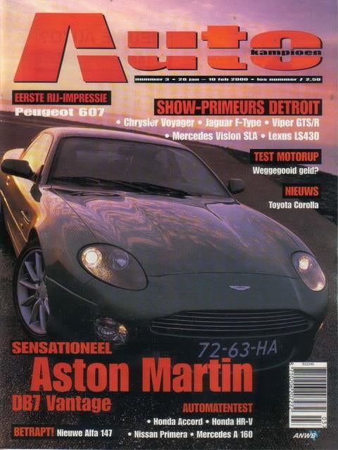 Autokampioen 3 2000 : Mercedes Benz A160 - Honda Accord 1.8, Ophalen of Verzenden, Gelezen, Algemeen