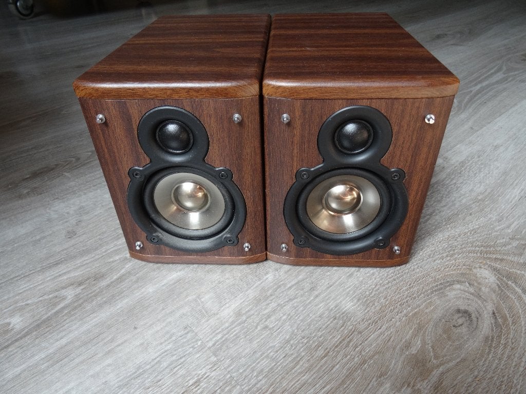Hitachi boekenplank speakers, Gebruikt, 120 watt of meer, Front, Rear of Stereo speakers, Ophalen