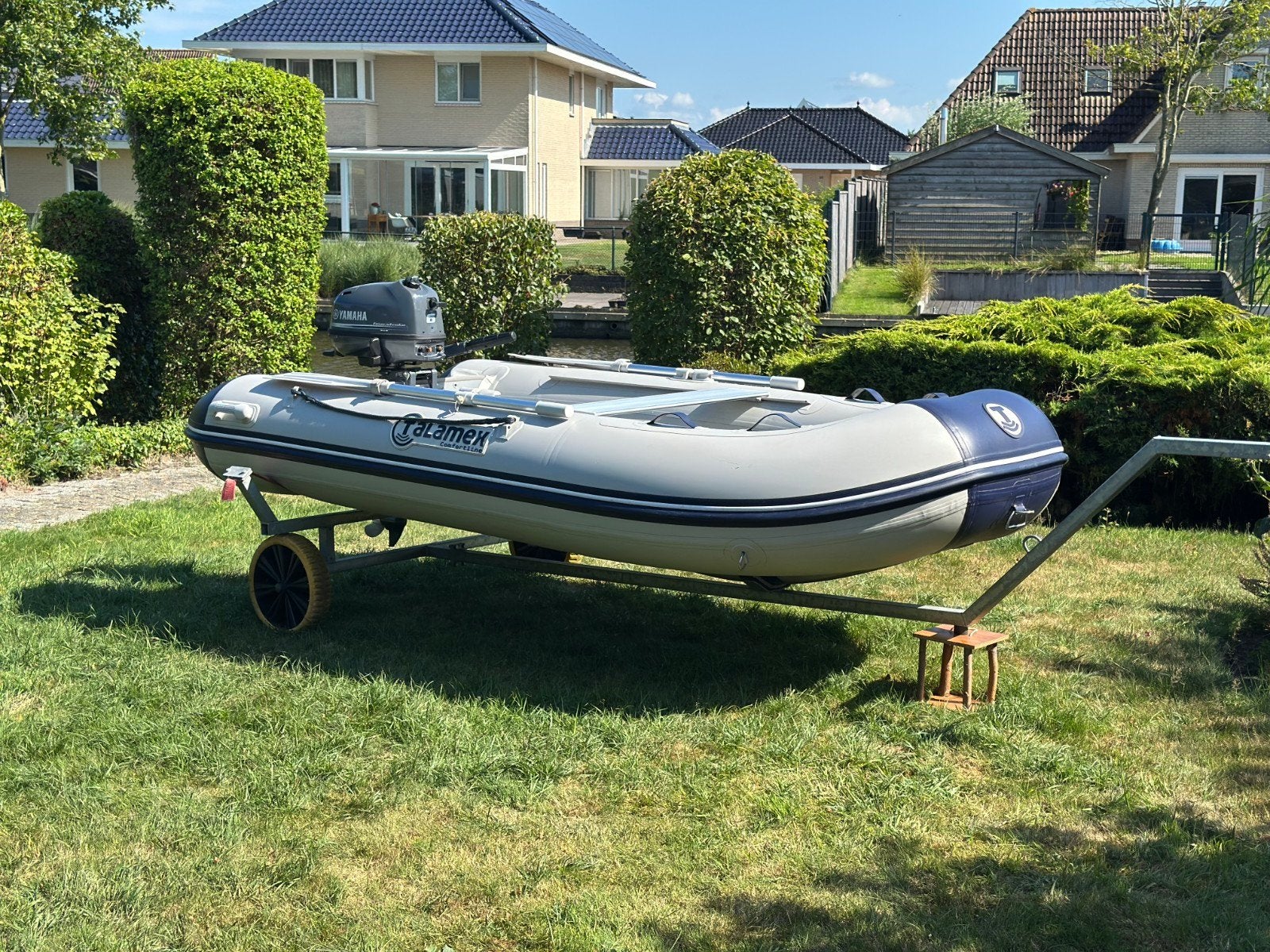 Rubberboot met 6 pk Yamaha + toebehoren, Ophalen, Aluminium, Talamex