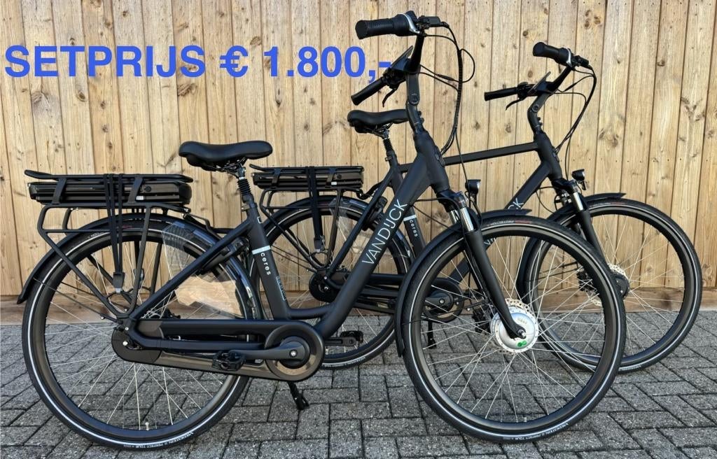 Setje Van Dijck NOG GEEN JAAR OUD!, Fietsen en Brommers, Elektrische fietsen, Gebruikt, Overige merken, 55 tot 59 cm, 30 tot 50 km per accu