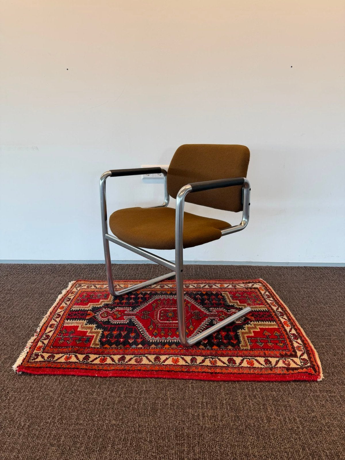 Jorgen Kastholm design - Space age Retro stoel, Ophalen, Gebruikt, Bruin, Leer
