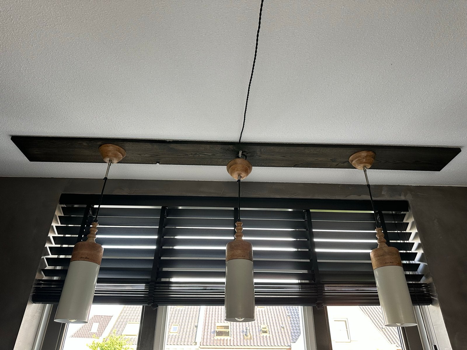 Zo goed als nieuwe Rivièra Maison lampen met houten plank, Ophalen, Zo goed als nieuw, Hout