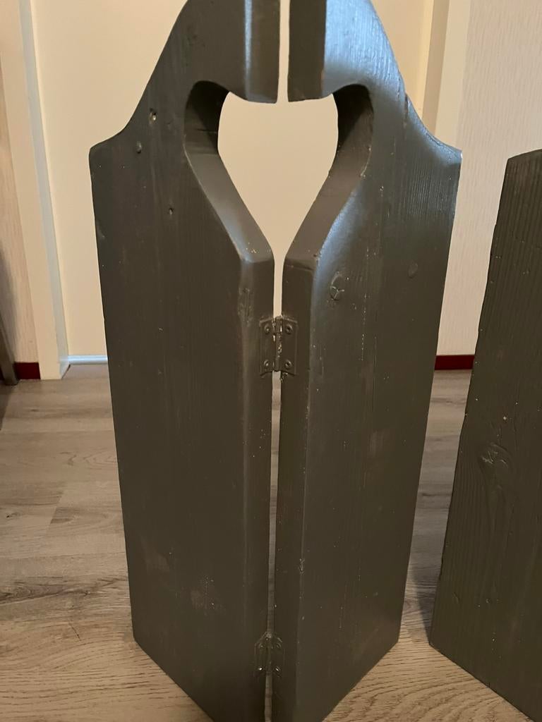 Steigerhouten raamdecoratie, Huis en Inrichting, Ophalen, Gebruikt
