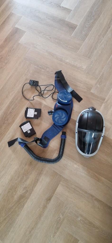 Complete 3M Jupiter Set met M-300 Versaflo Helm & 2 Accu's, Ophalen of Verzenden, Gebruikt, Volgelaatsmaskers