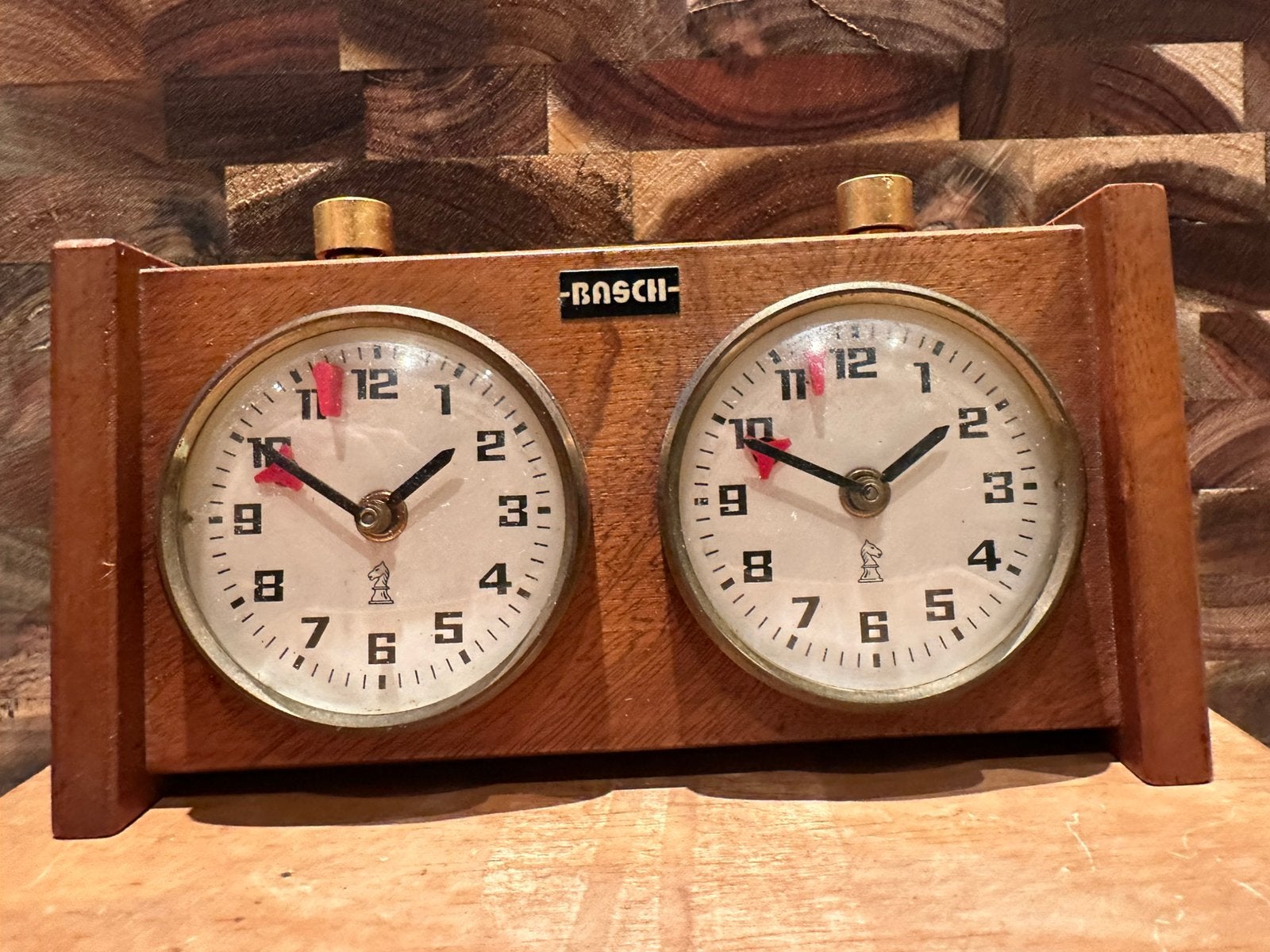 Zeldzame Vintage Fichter / Basch Schaakklok (Jaren '70), Hobby en Vrije tijd, Gezelschapsspellen | Bordspellen, Ophalen of Verzenden