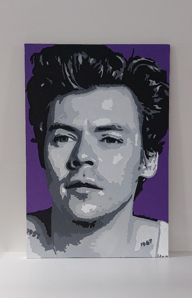 DIV Harry Styles Schilderij/houtsnijwerk door Edwin de Groot, Ophalen