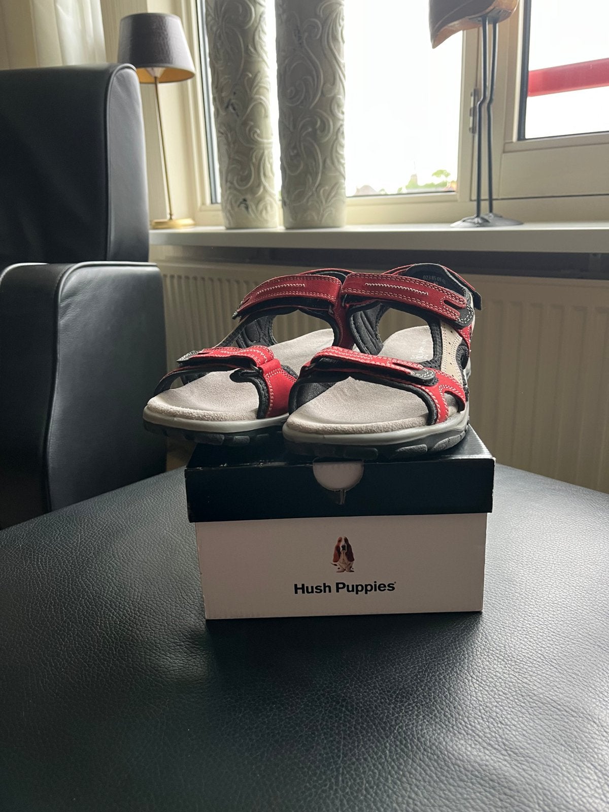 Hush Puppies lederen sandalen (nieuw) maat 40, Kleding | Dames, Schoenen, Ophalen, Nieuw, Sandalen of Muiltjes, Rood