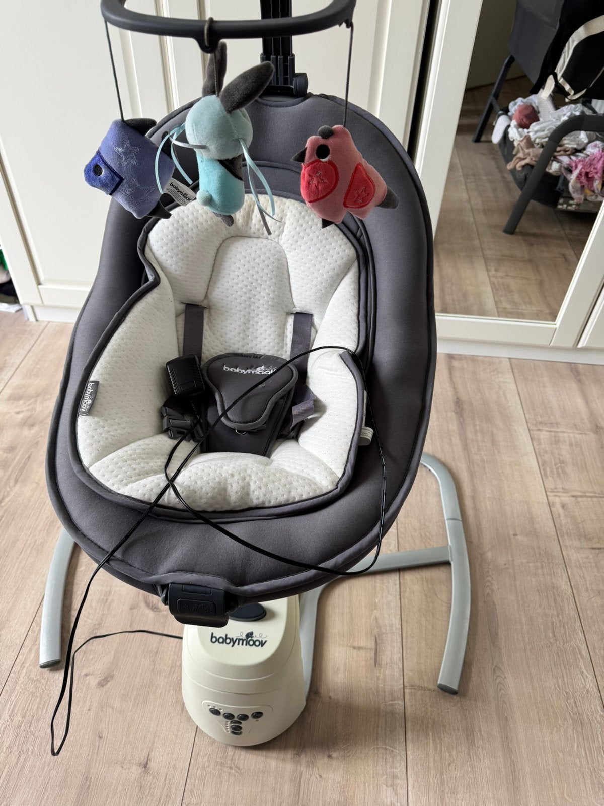 Babymoov swingstoel, Kinderen en Baby's, Wipstoeltjes, Schommelstoel, Verstelbaar, Zo goed als nieuw, Ophalen