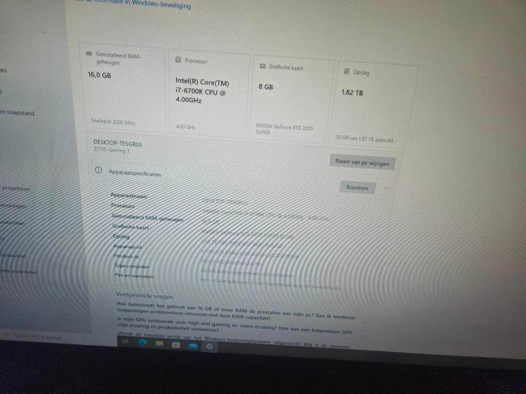 Gaming PC, Computers en Software, Desktop Pc's, Gebruikt, 4 Ghz of meer, SSD, 16 GB, Met videokaart, Gaming, Ophalen of Verzenden