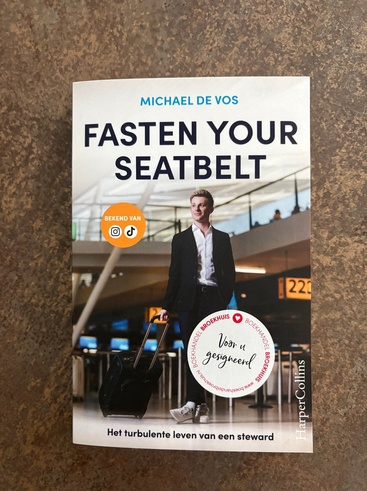 Gesigneerd Fasten Your Seatbelt - Michael de Vos, Boeken, Biografieën, Ophalen of Verzenden, Nieuw, Michael de Vos