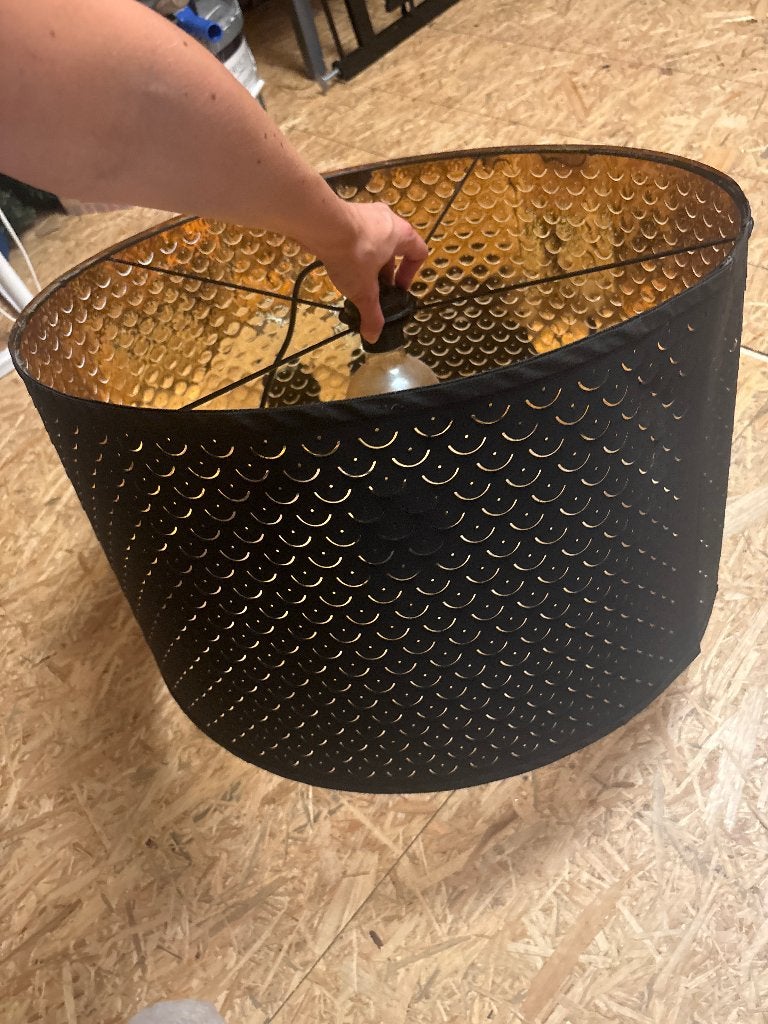 Lampenkap zwart/goud ikea, Ophalen, Gebruikt, Goud, Rond
