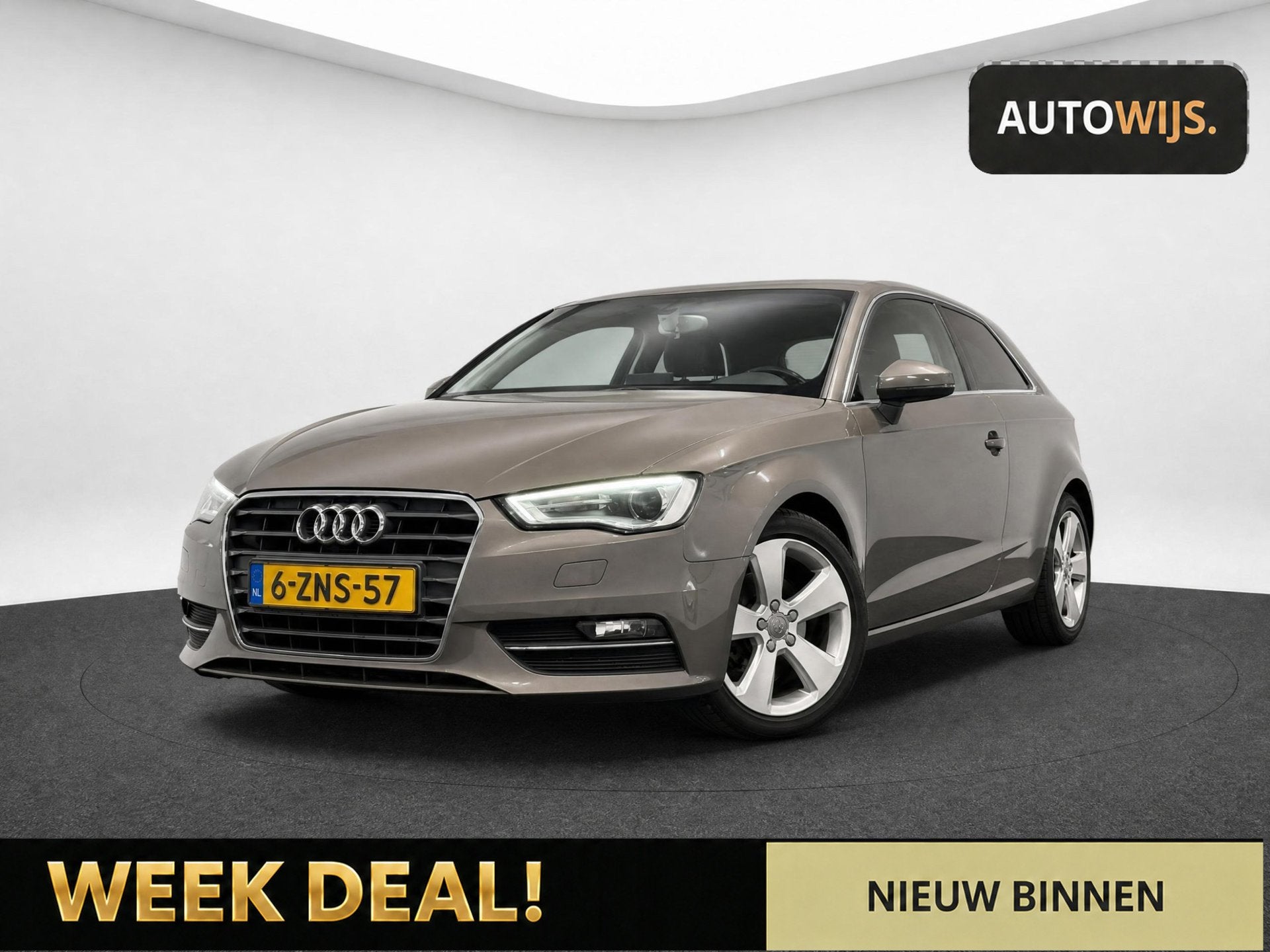 Audi A3 1.4 TFSI Ambition Pro Line S|AUT|CLIMA|NAVI|STOELVER, Auto's, Euro 5, Gebruikt, Zwart, 4 cilinders