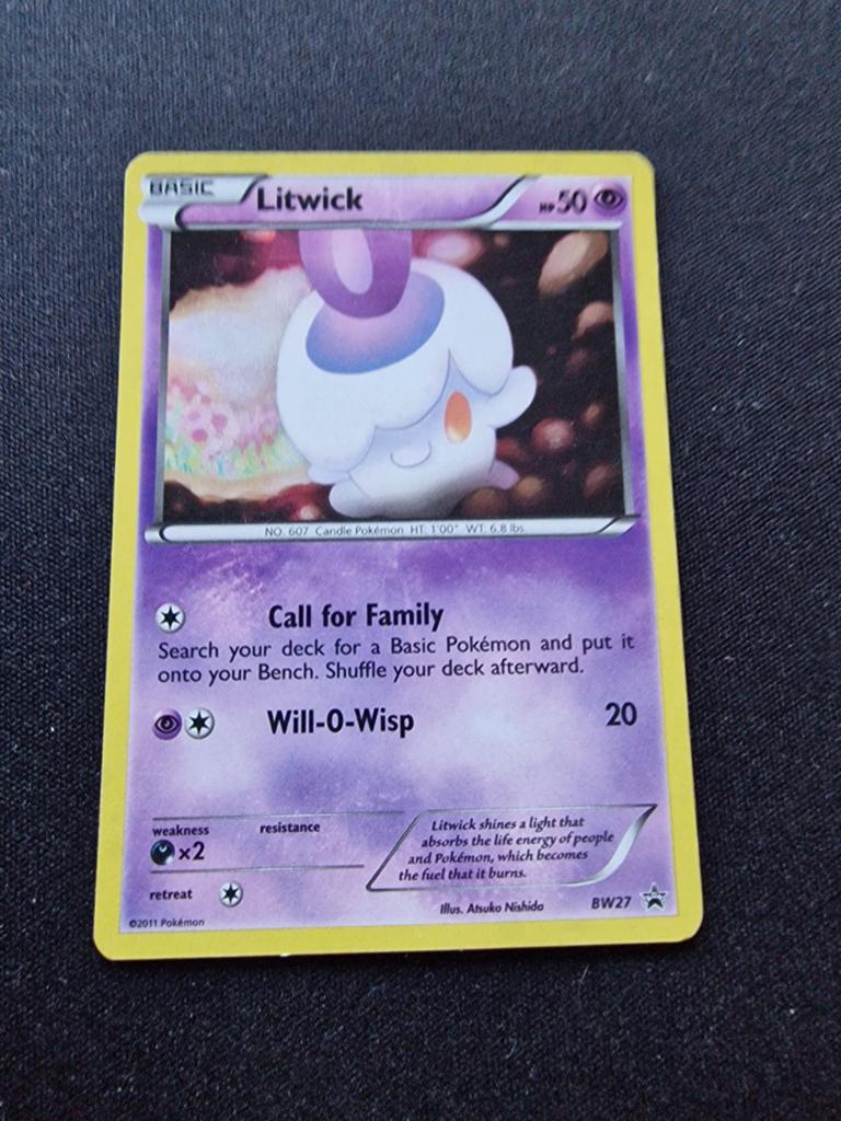 Litwick Pokémon Kaart BW27 Basic 2011, Ophalen of Verzenden, Gebruikt, Losse kaart