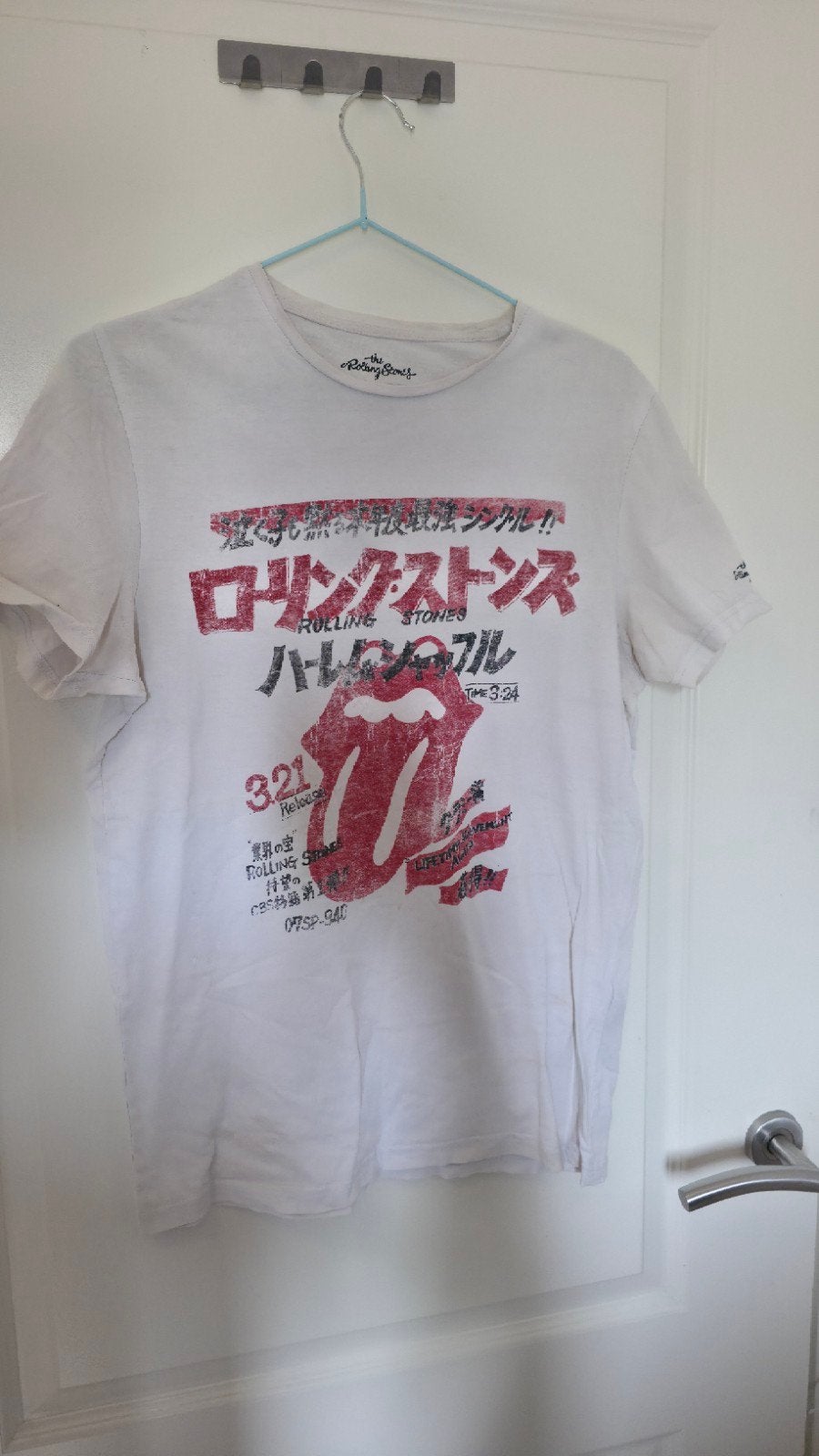 Unisex T-shirt The Rolling Stones - XS, Wit, Ophalen of Verzenden, Gedragen, Maat 46 (S) of kleiner