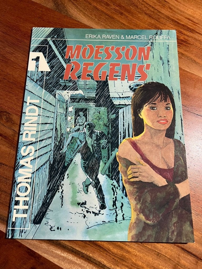 THOMAS RINDT 01 MOESSON REGENS 1E DRUK 1987, Eén stripboek, Ophalen of Verzenden, Zo goed als nieuw