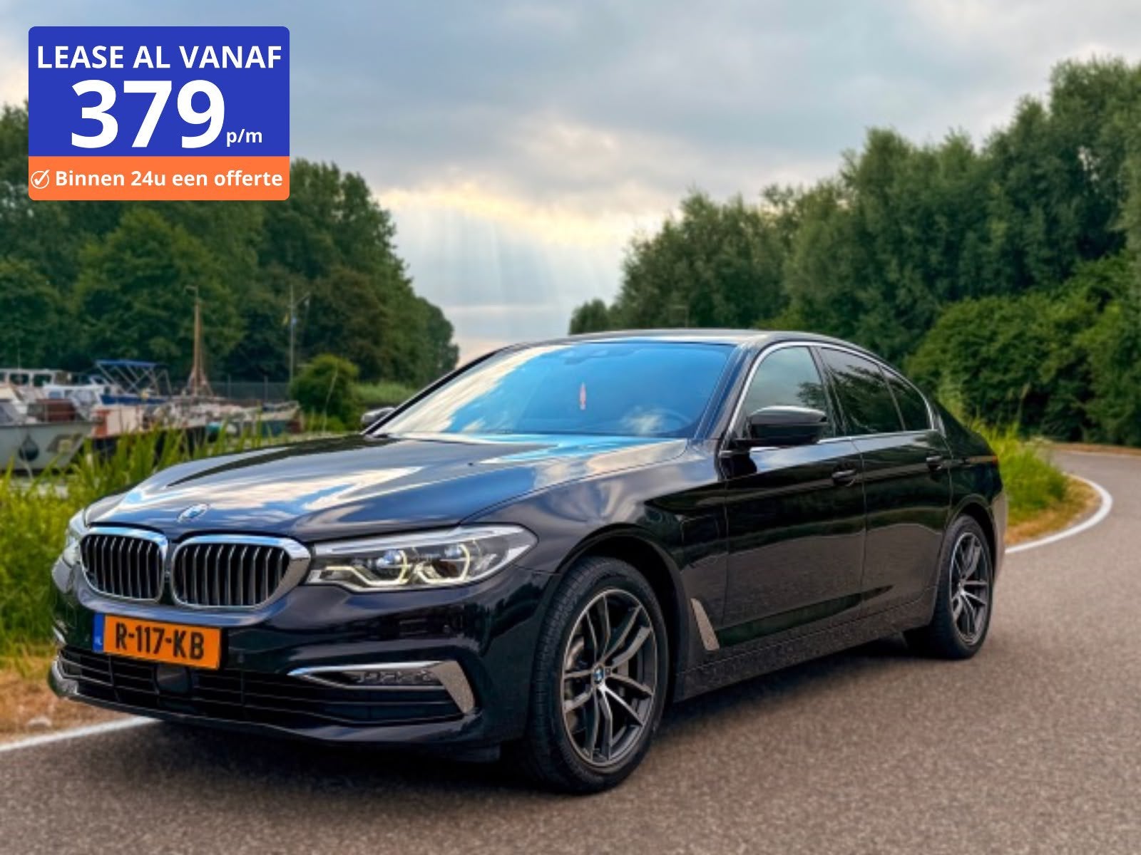BMW 5-Serie 530e 252pk 2019 iPerformance Headup *360, Auto's, 1998 cc, Achterwielaandrijving, Zwart, Parkeerassistent