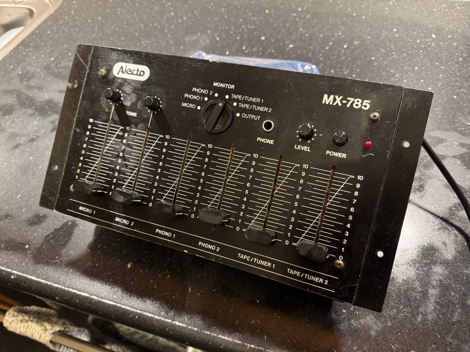 Alexto MX 785 vintage mengpaneel, Ophalen of Verzenden, Gebruikt, 5 tot 10 kanalen, Microfooningang